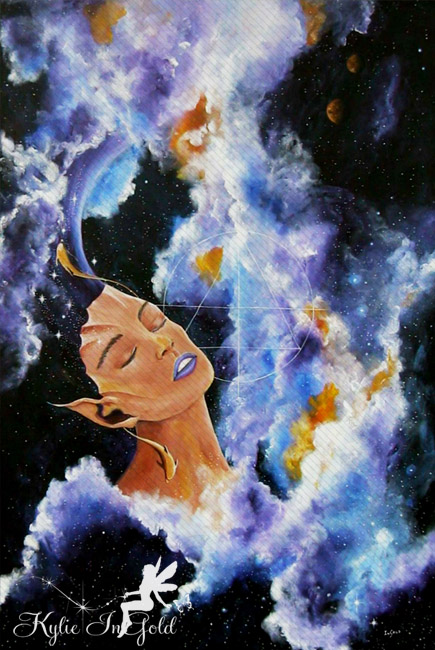 Elfin Nebula space painting